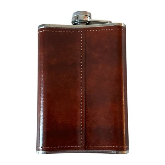 Crown Royal Brown Leather Flask - Picture 2 of 5